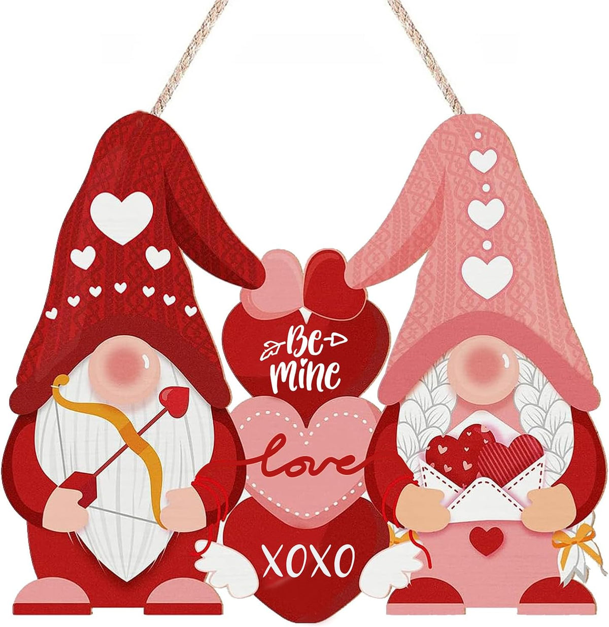 Valentine'S Gnome Door Wreath Decor