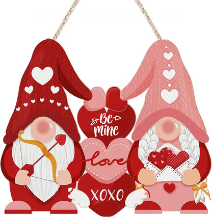 Valentine'S Gnome Door Wreath Decor