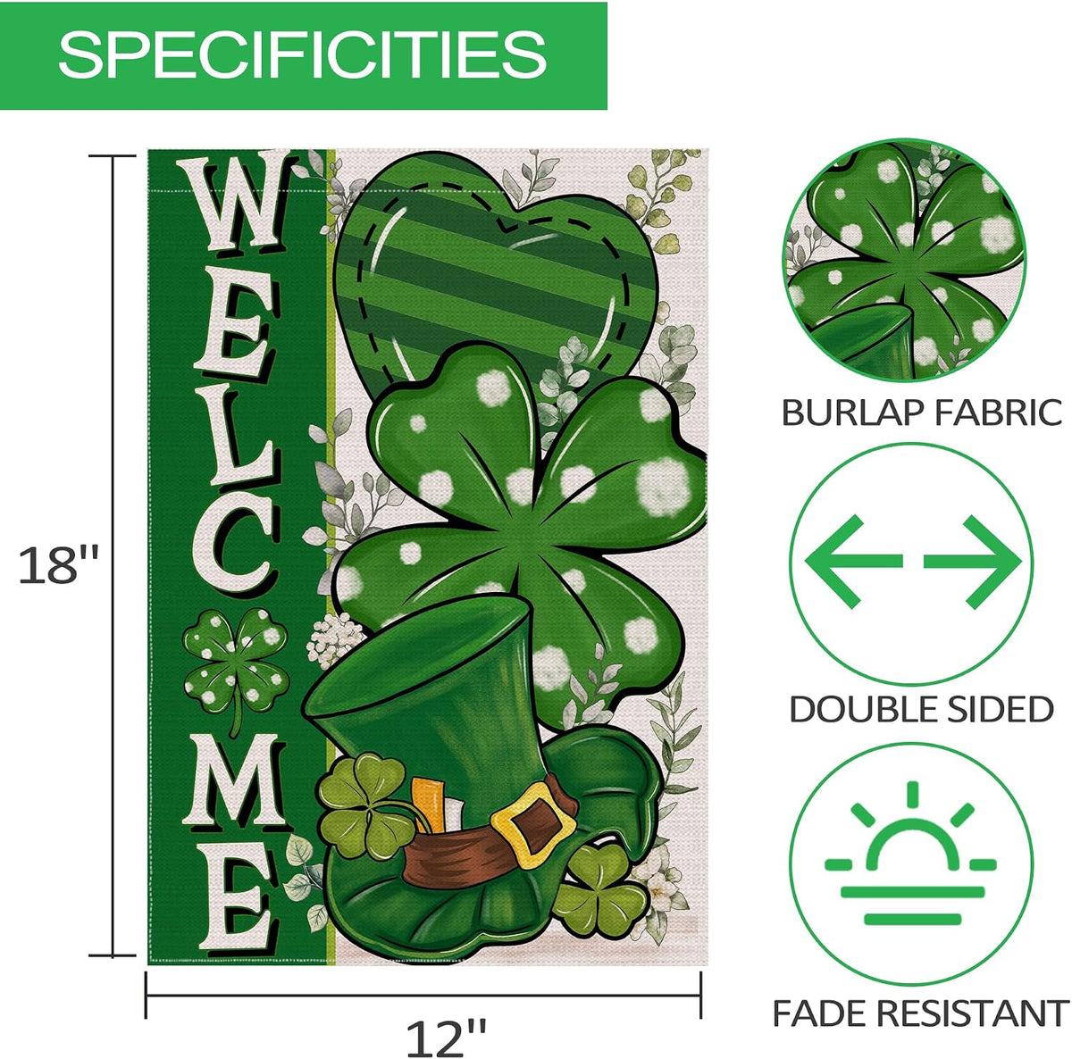 St. Patrick'S Day Garden Flag