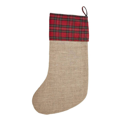 Country Black Santa'S Workshop Christmas Stocking, 20 In.