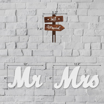 Just Married Banner & Table Sign Set