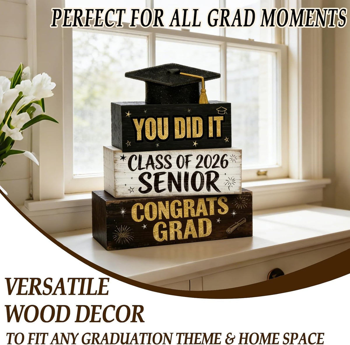 Farmhouse Graduation Cap Block Signs
