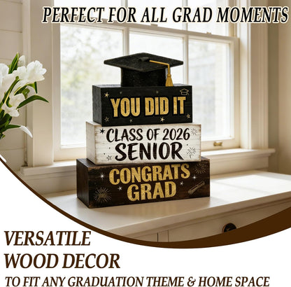 Farmhouse Graduation Cap Block Signs