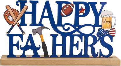 Metal Happy Father'S Day Table Sign