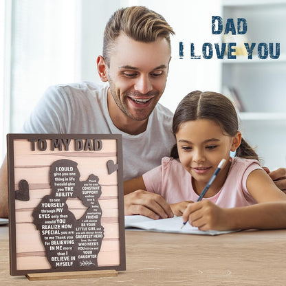 Wooden Silhouette Best Dad Sign