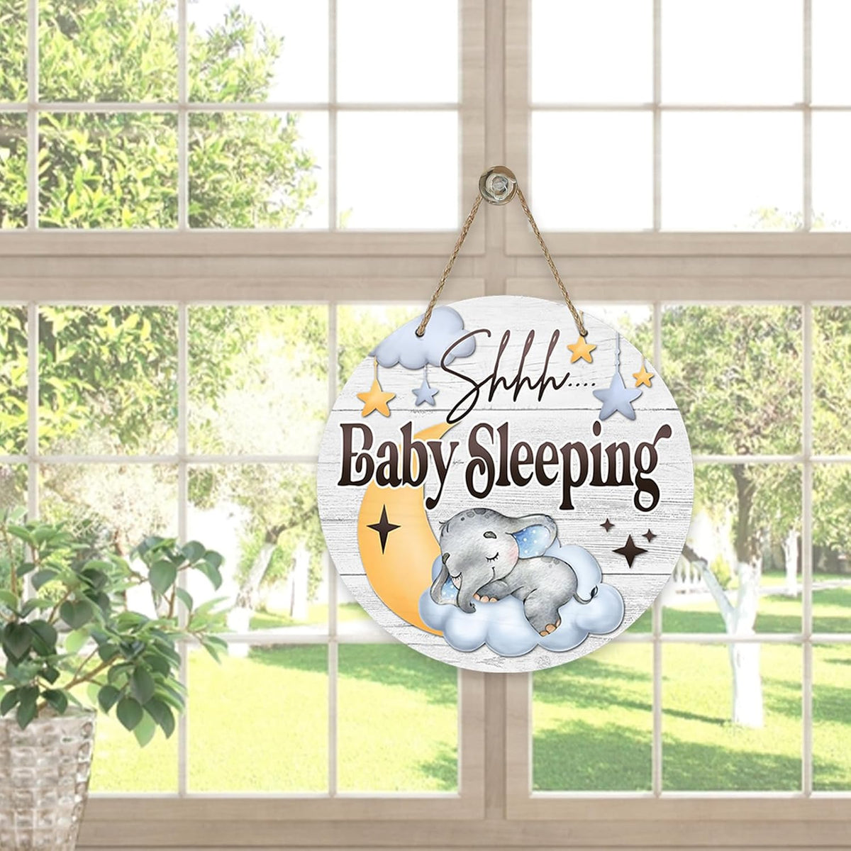 Shhh Baby Sleeping Door Sign