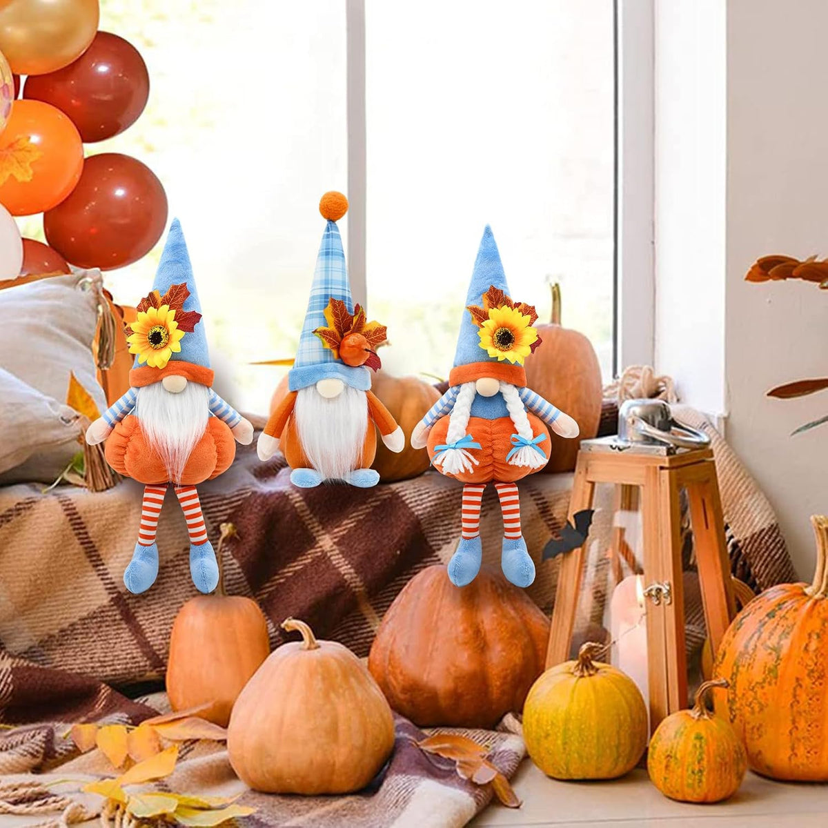 Thanksgiving Gnomes Plush Decor, 3 Pack