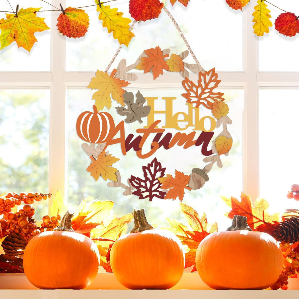 Hello Fall Wreath Sign