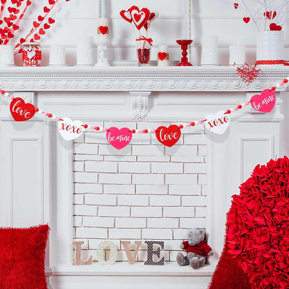 Wood Beaded Heart Garland