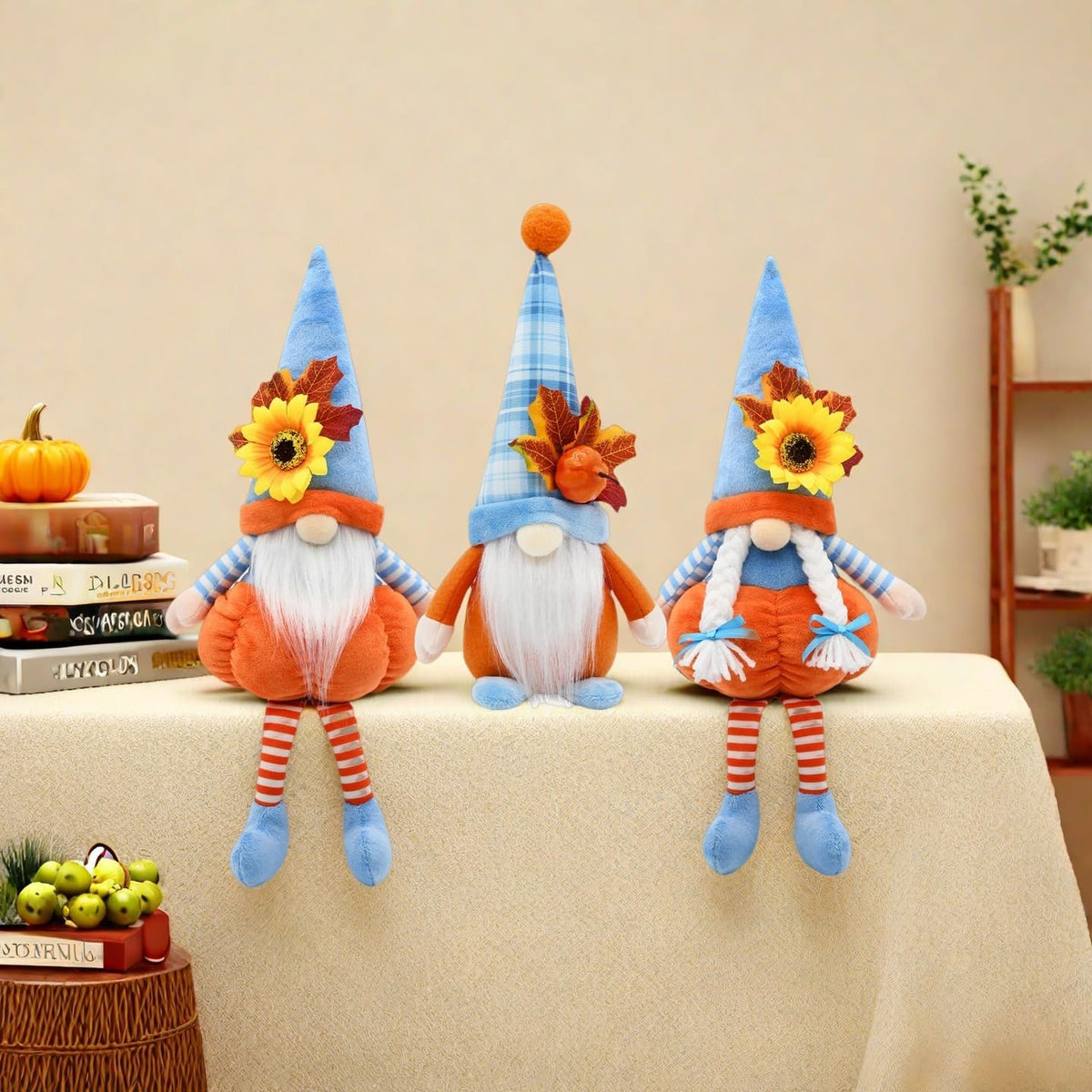 Thanksgiving Gnomes Plush Decor, 3 Pack