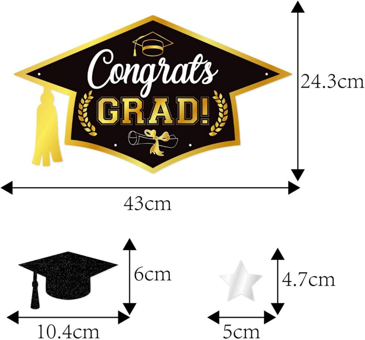Graduation Cap Garland