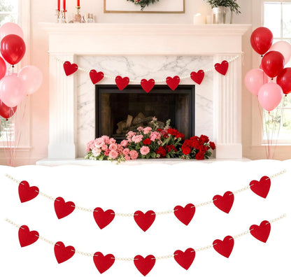 Wooden Bead Garland with Felt Bunny Banner
