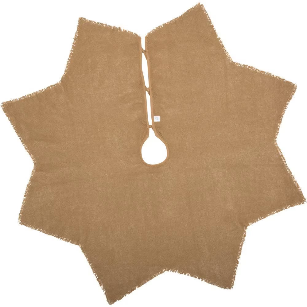 Burlap Farmhouse Christmas Tree Skirt, 48 In.