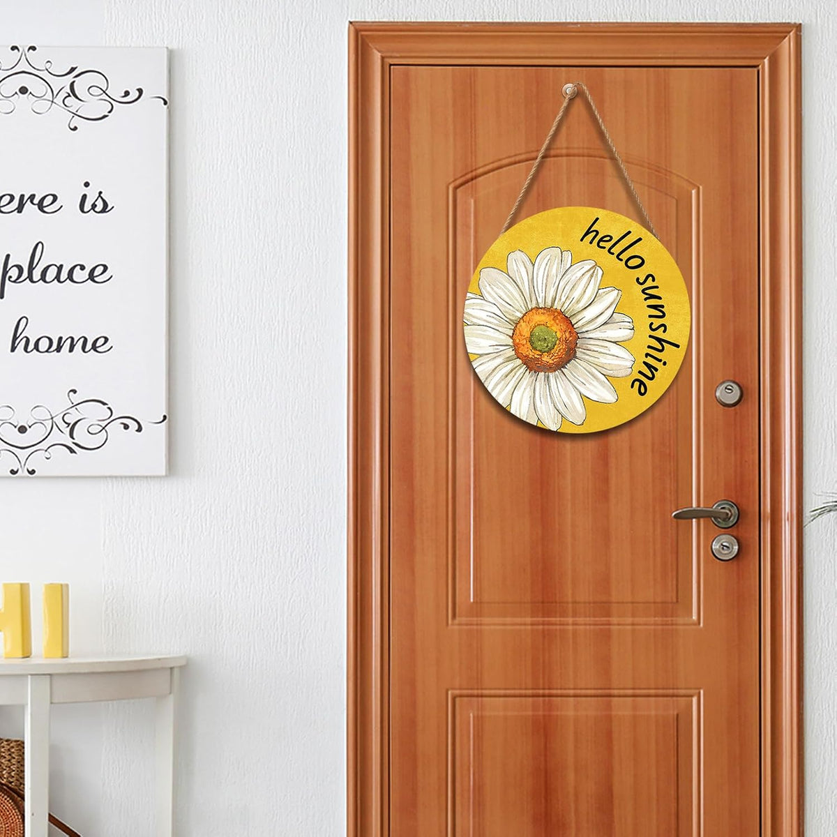 Hello Sunshine Daisy Door Sign