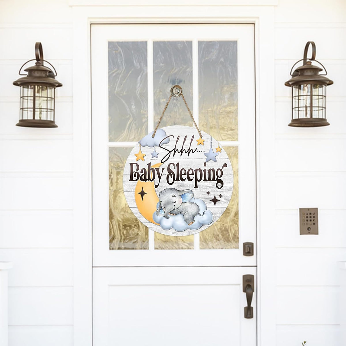 Shhh Baby Sleeping Door Sign