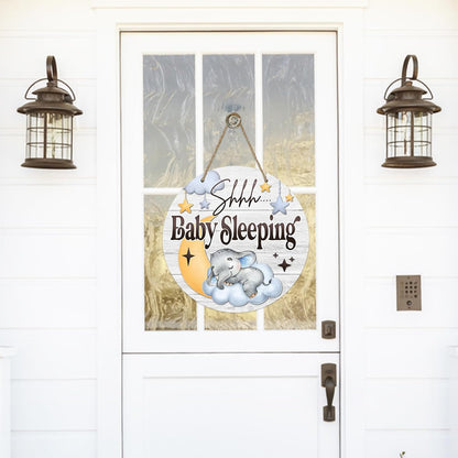 Shhh Baby Sleeping Door Sign