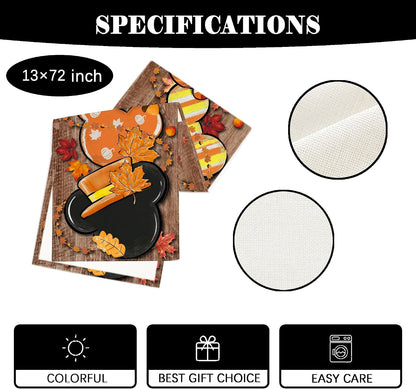 Autumn Mouse Table Runner - Fall Harvest Thanksgiving Decor