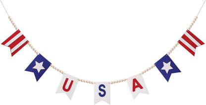 American Flag Style Garland, 9.84Ft
