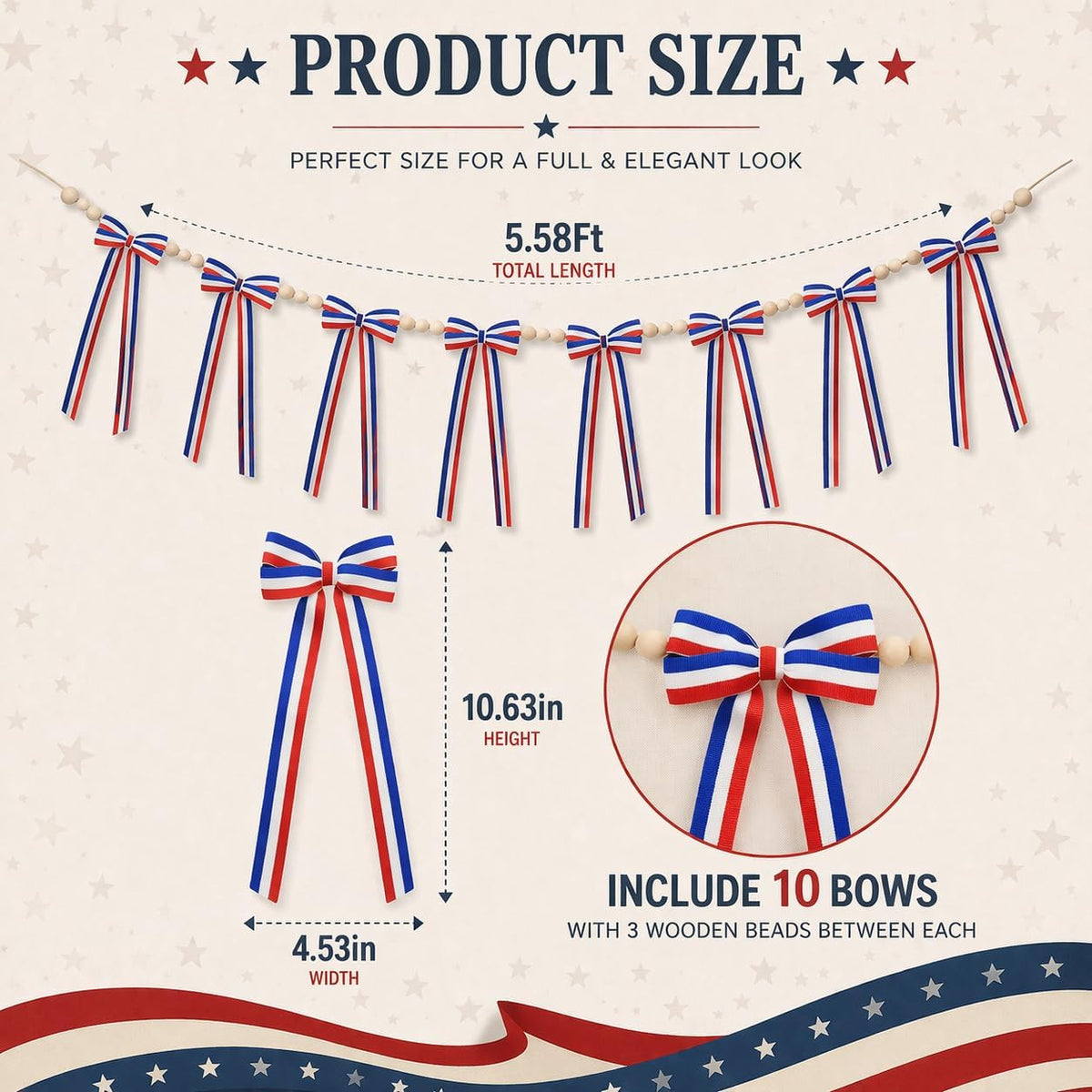 Patriotic Bow Garland