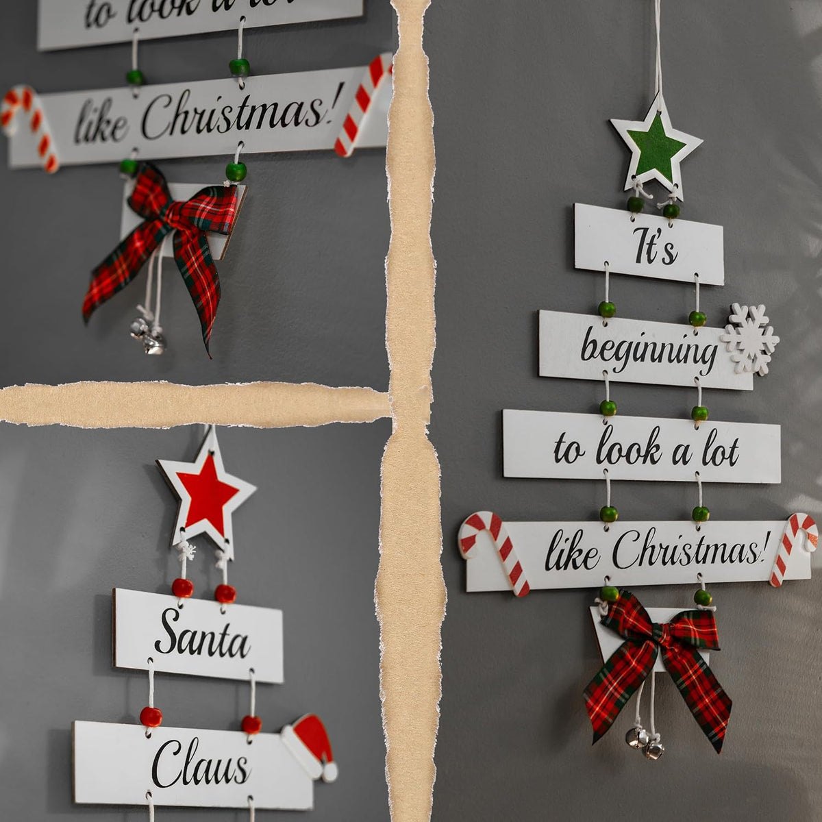 Wooden Hanging Christmas Wall/Door Decor