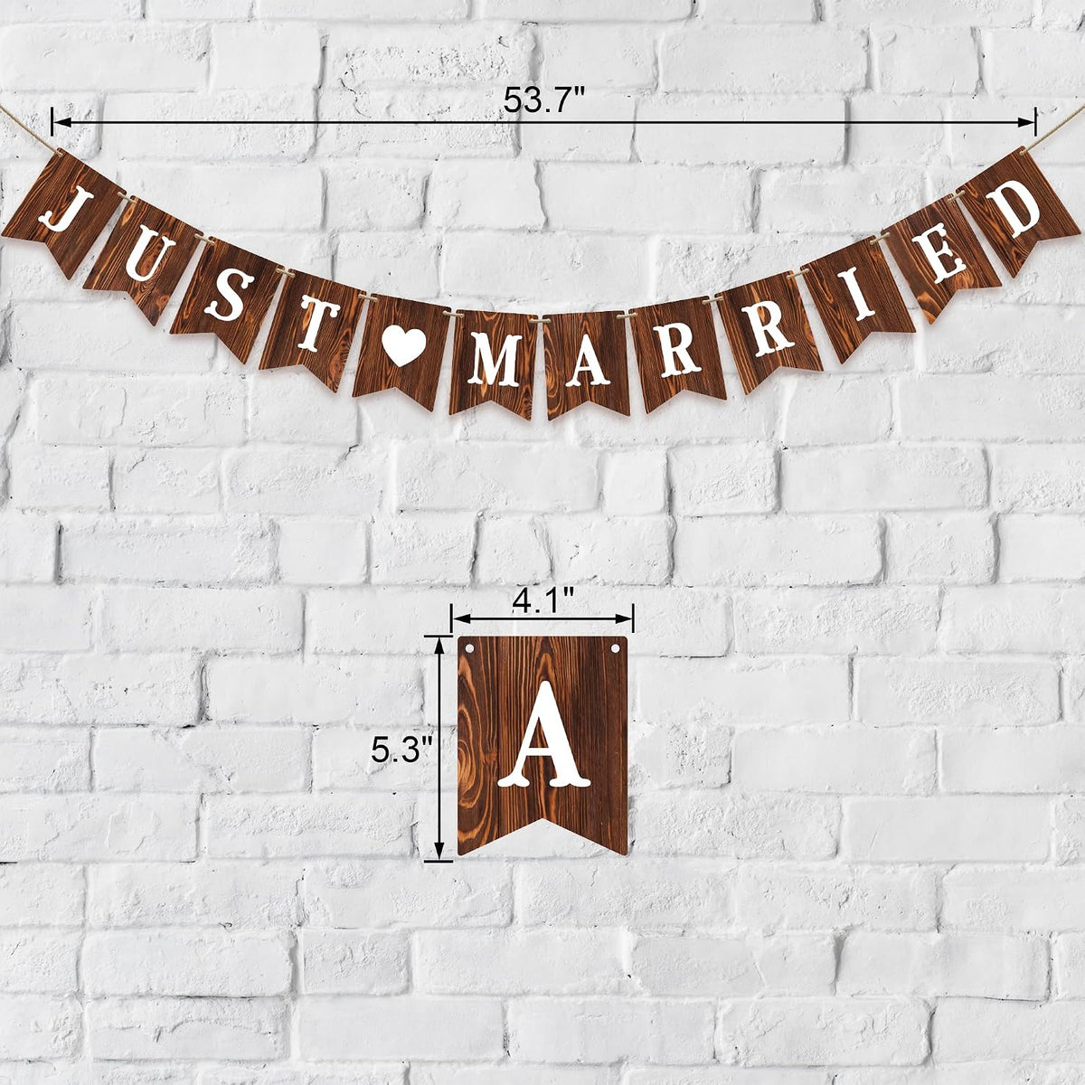 Just Married Banner & Table Sign Set