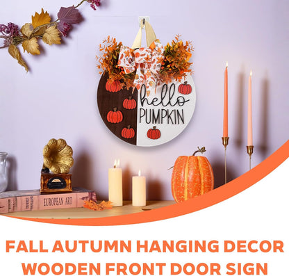 Hello Pumpkin Wreath Sign