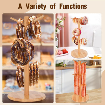 Wooden Pretzel Holder Stand