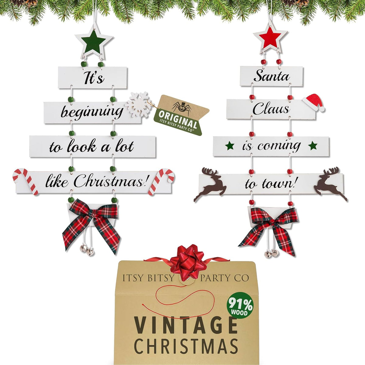 Wooden Hanging Christmas Wall/Door Decor