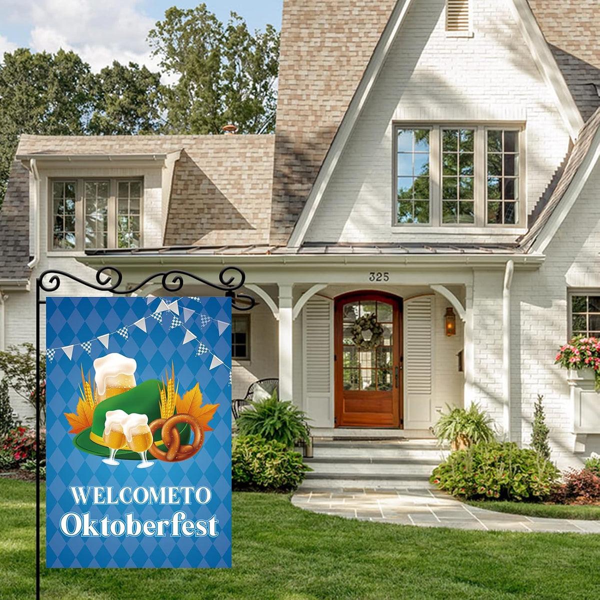Welcome to Oktoberfest Garden Flag