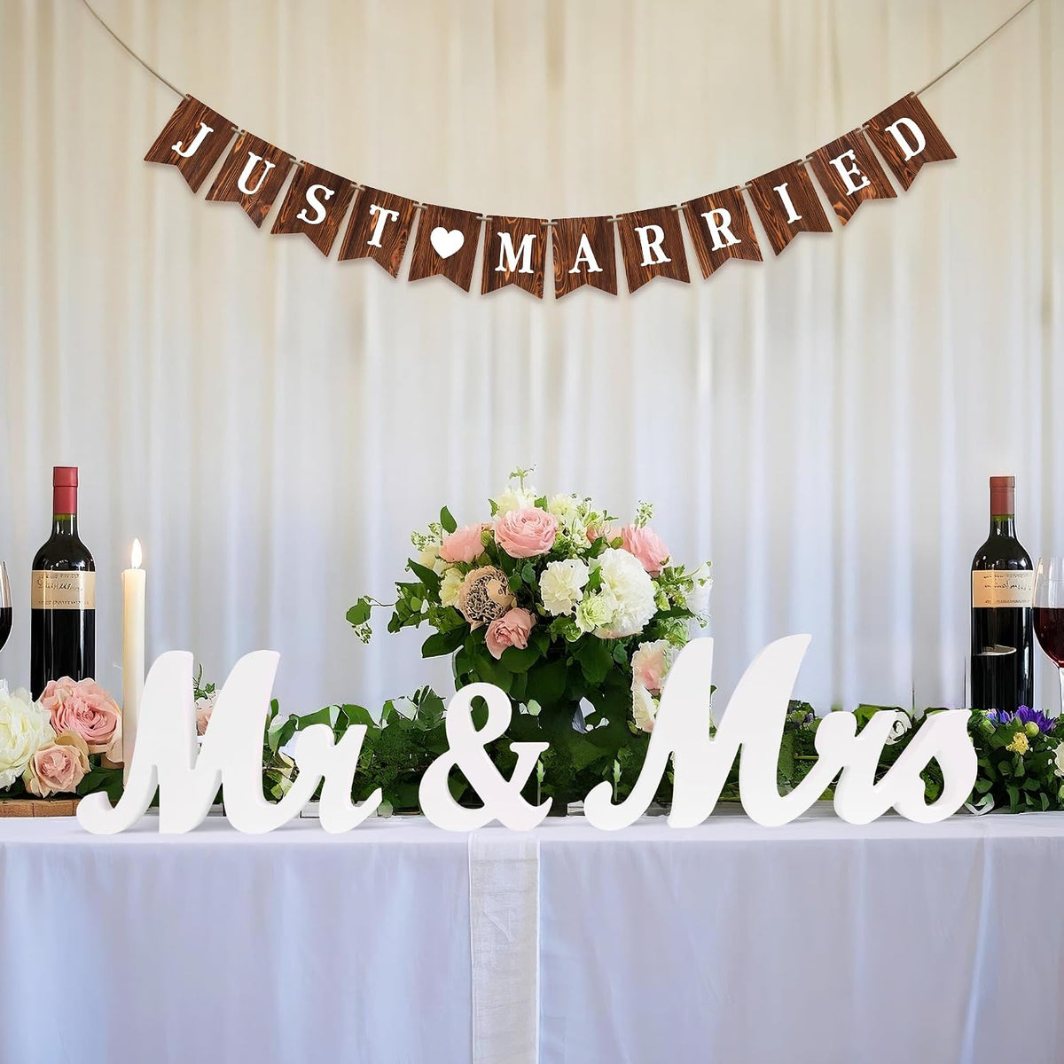Just Married Banner & Table Sign Set