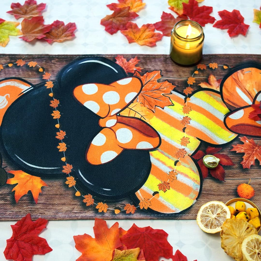 Autumn Mouse Table Runner - Fall Harvest Thanksgiving Decor