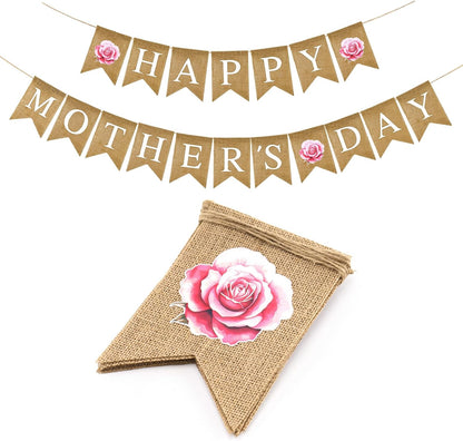 Happy Mother'S Day Burlap Banner