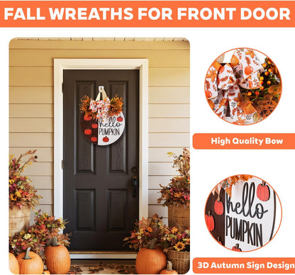 Hello Pumpkin Wreath Sign