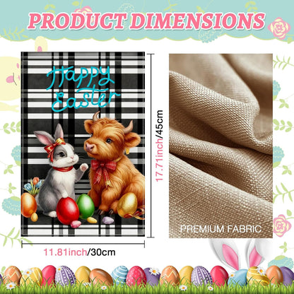 Welcome Easter Garden Flag, Bunny & Flowers