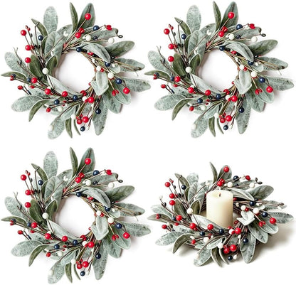 Patriotic Mini Wreaths, Set of 4