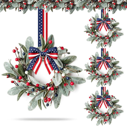 Patriotic Mini Wreaths, Set of 4